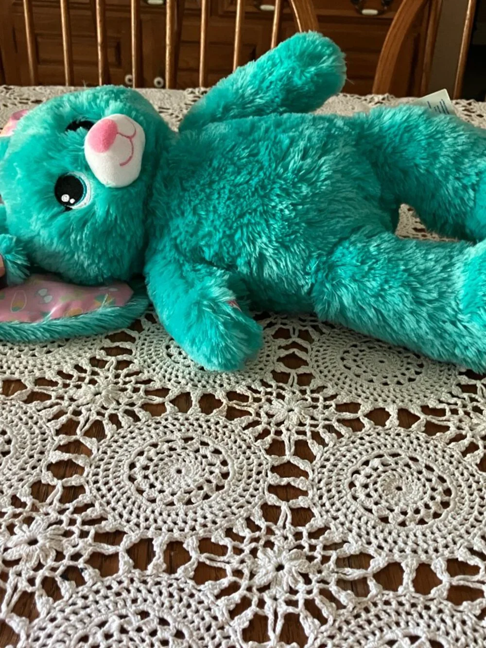 Build-A-Bear BAB 16” Plush Beach Bunny Teal Rabbit w/ Long Floppy Ears